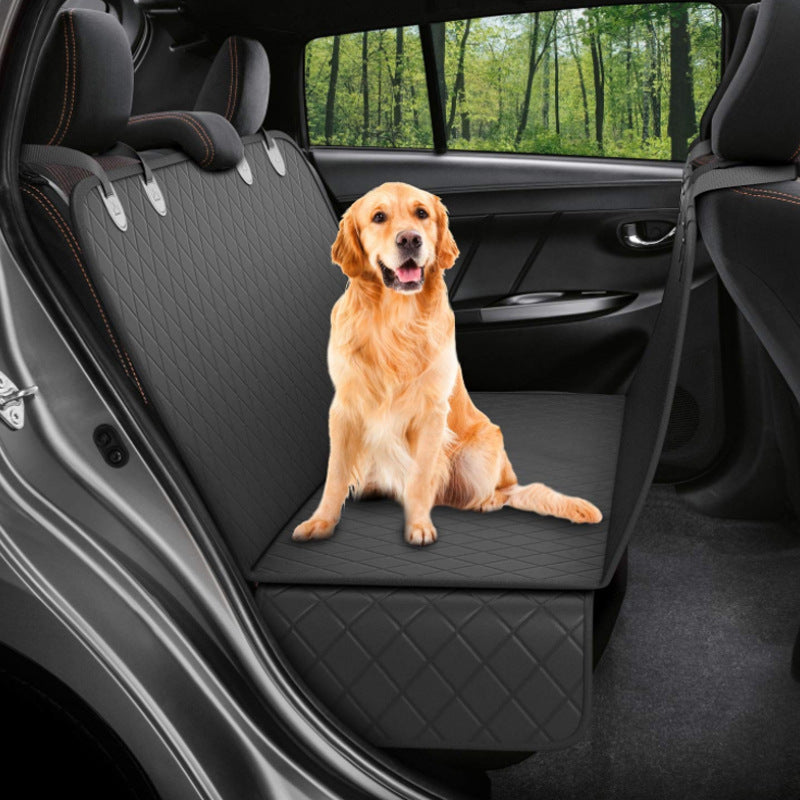 Premium Dog Car Seat Cover (Waterproof + Mesh Window)
