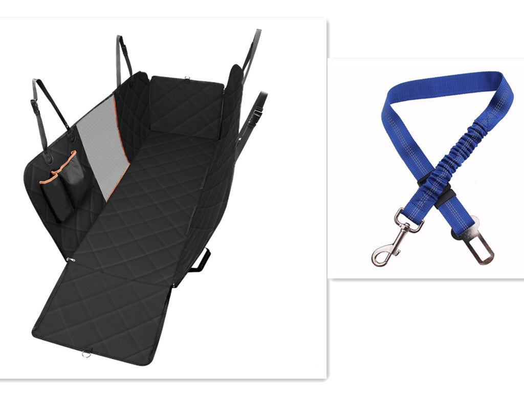 Premium Dog Car Seat Cover (Waterproof + Mesh Window)