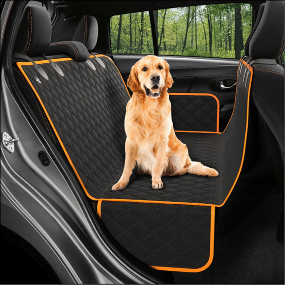 Premium Dog Car Seat Cover (Waterproof + Mesh Window)