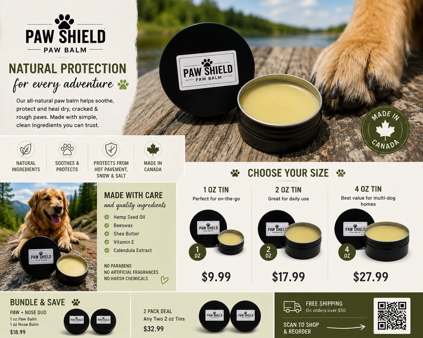 PawShield Natural Paw Balm