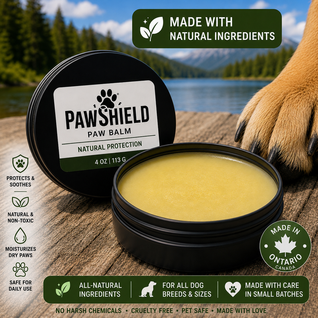 PawShield Natural Paw Balm